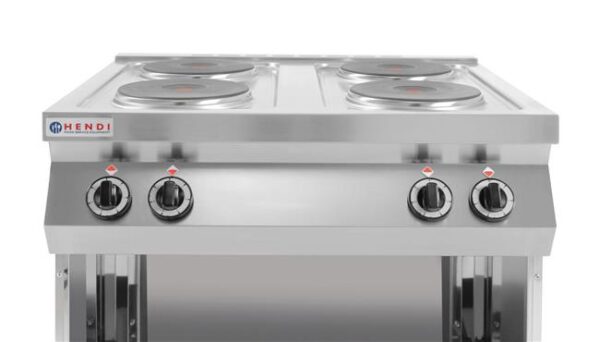 4-platňový elektrický sporák Kitchen Line na otvorenom podstavci, HENDI, Kitchen Line, 400V/10400W, 800x700x(H)900mm - Image 2