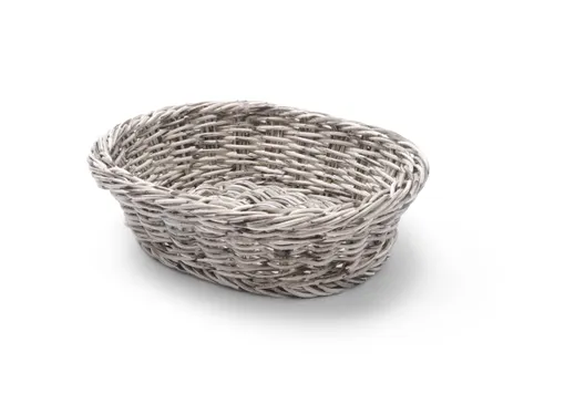 Košík oválny, HENDI, Svetlošedá, 250x190x(H)65mm