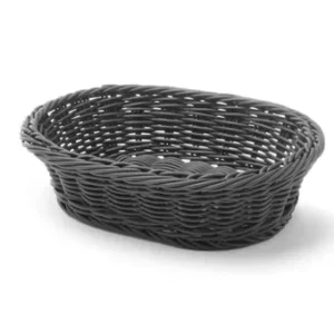 Košík oválny, HENDI, Čierna, 250x190x(H)65mm