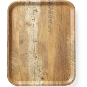Servírovací podnos s laminátom z melamínu, so vzorom dreva, AmerBox, Dubová, 330x430mm