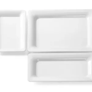 Porcelánový bufetový podnos GN, HENDI, GN 1/2, 325x265x(H)20mm
