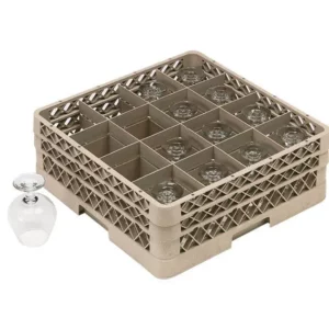 Sklenený kôš - Rack-Master - 500x500mm - 16 priehradiek - 114X114mm
