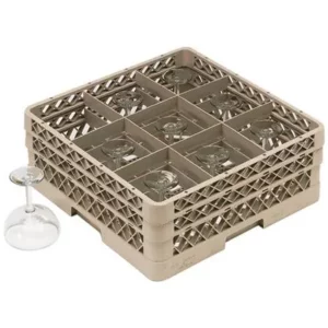 Sklenený kôš - Rack-Master - 500x500mm - 9 priehradiek - 150x150mm