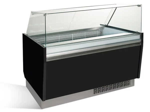 Zmrzlinový pult - Liam - 1560mm - s LED osvetlením - na 13 + 13 nádob - čierny - Image 5