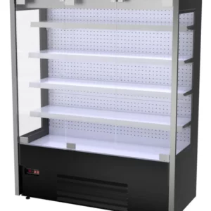 Nástenná chladiaca polica - 1585 mm - s LED osvetlením, sklenenými dvierkami a 4 policami