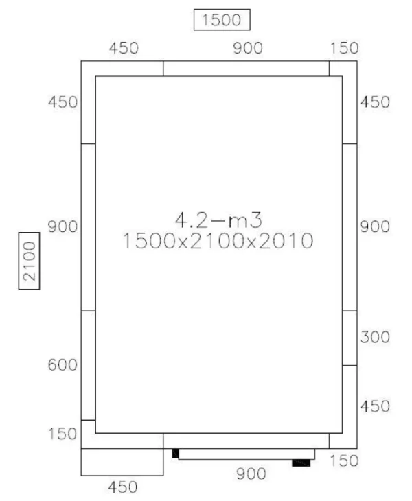 Mraziaci box - 1,5 x 2,1 m - výška: 2,01 m - 4,2 m3 - Image 3