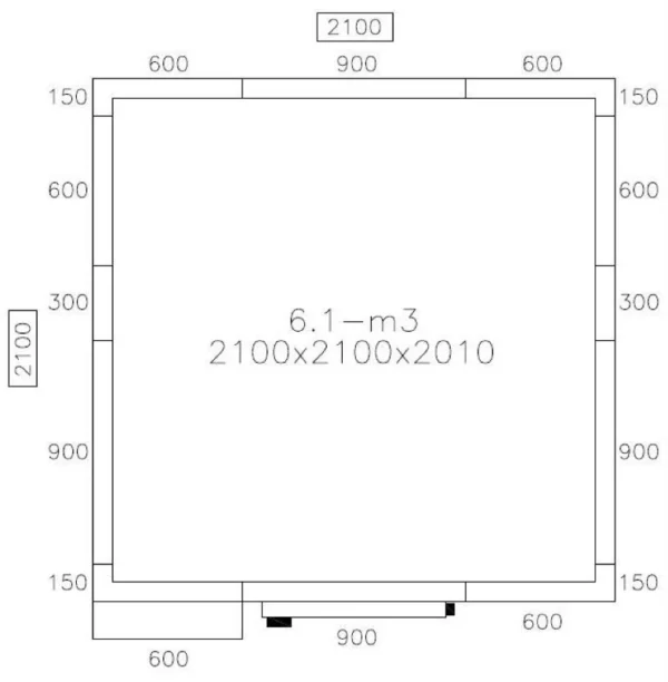Mraziaci box - 2,1 x 2,1 m - výška: 2,01 m - 6,1 m3 - Image 2