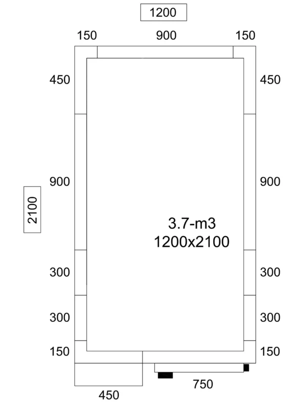 Chladiaci box - 1,2 x 2,1 m - výška: 2,01 m - 3,7 m3 - Image 2