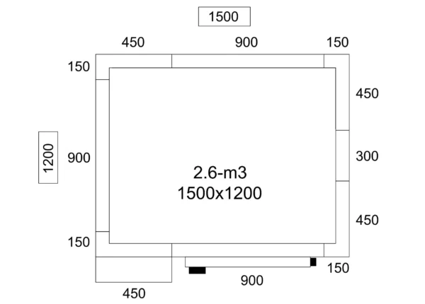 Chladiaci box - 1,5 x 1,2 m - výška: 2,01 m - 2,6 m3 - Image 4