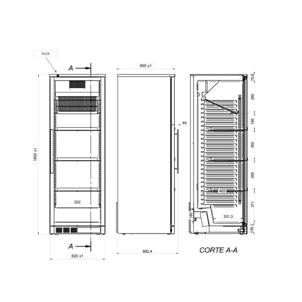 Chladnička na víno - 1 klimatická zóna - 400 litrov - max 72 fliaš - Image 4