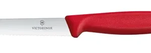 Nôž na zeleninu zúbkovaný, Victorinox, Červená, (L)212mm