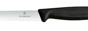 Nôž na zeleninu zúbkovaný, Victorinox, Čierna, (L)212mm