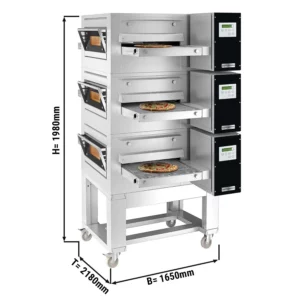 (3 kusy) elektrická priebežná rúra - 1670x2150mm - digitálna - šírka pásma: 800mm - vrátane základného rámu