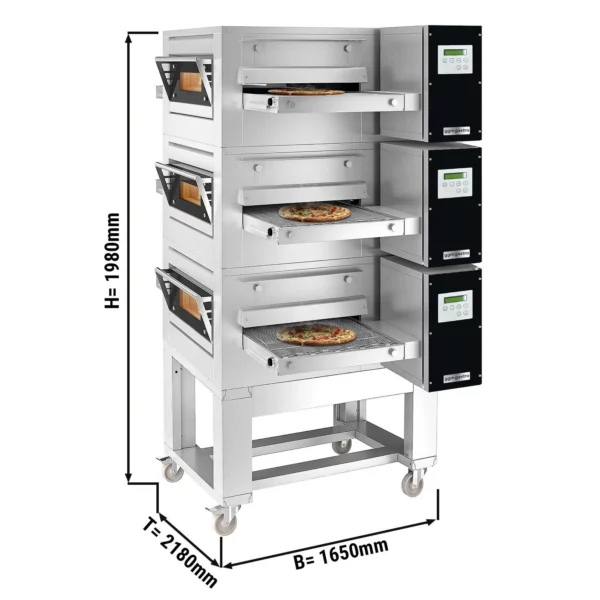 (3 kusy) elektrická priebežná rúra - 1670x2150mm - digitálna - šírka pásma: 800mm - vrátane základného rámu