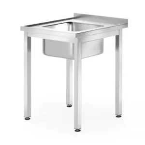 Umývací stôl s drezom – 600x600x850 mm | Hendi 811849