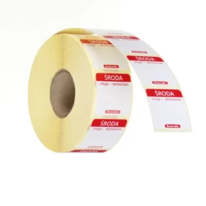 Každodenné bezpečnostné nálepky na potraviny, viacnásobné, ľahko vyberateľné, HENDI, 1 000 ks v kotúči, Červená, 1000 ks, 25x25mm