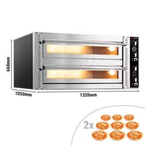 Elektrická pec na pizzu - 9+9x 30cm (hlboká) - manuálna