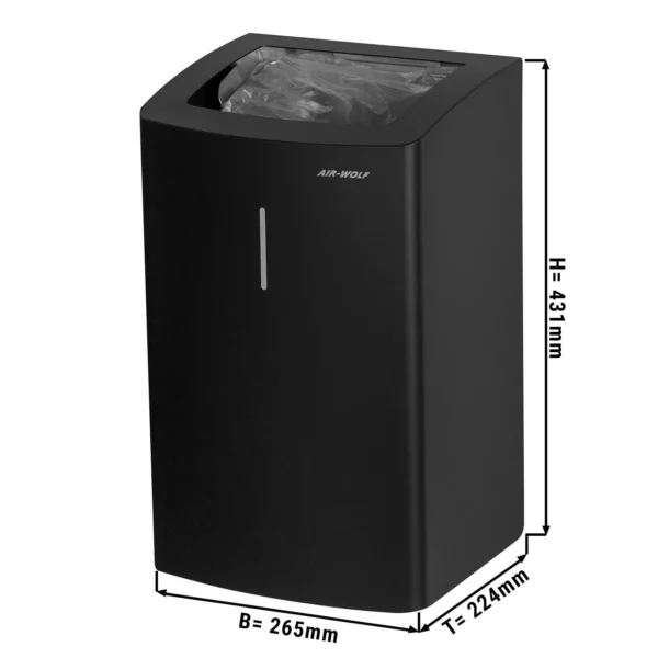 AIR WOLF | Odpadkový kôš - 25L - matná čierna nehrdzavejúca oceľ - Image 2