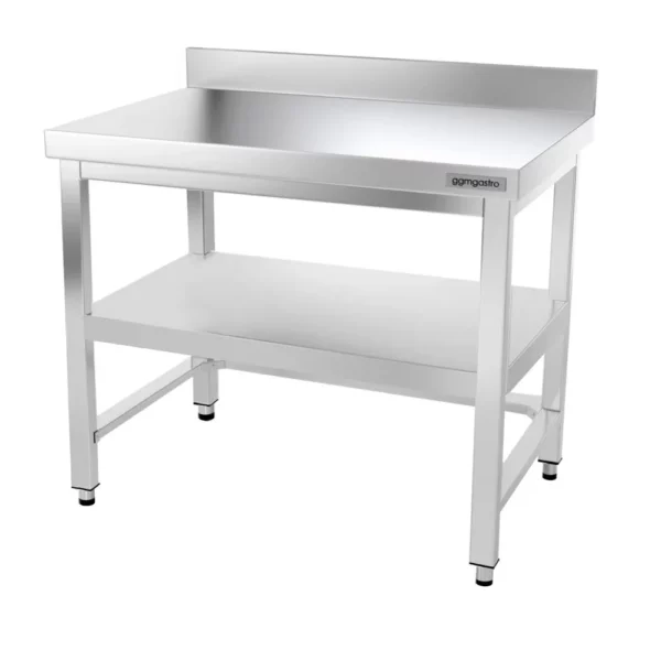 Nerezový pracovný stôl PREMIUM - 1200x700mm - s podnožou, podperou a výstuhou - Image 5
