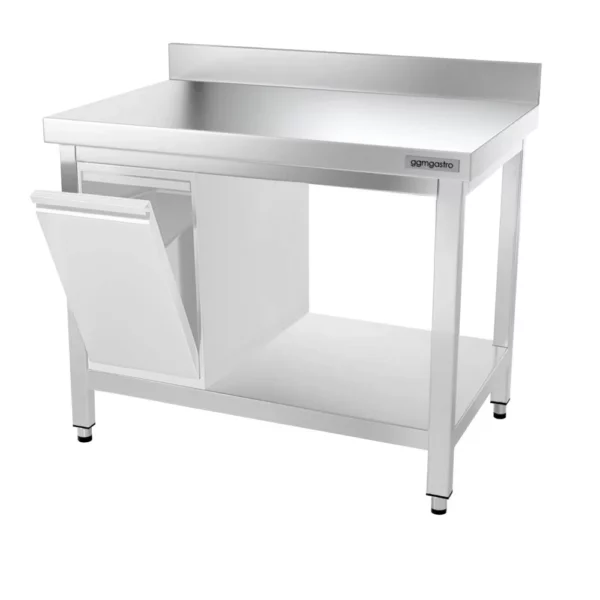 Nerezový pracovný stôl PREMIUM - 1200x700mm - s podnožou, podperou a výstuhou - Image 11