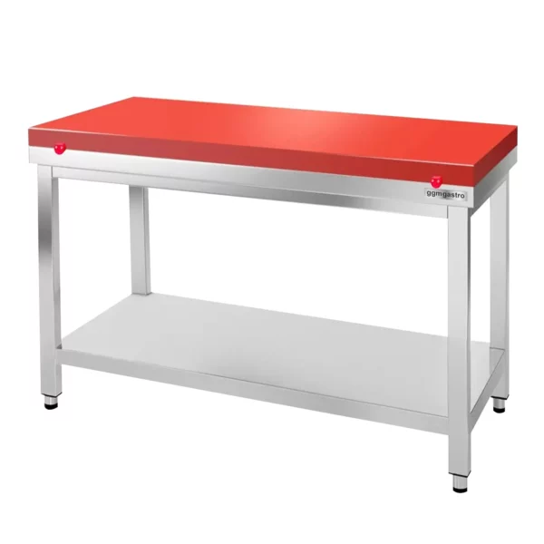 Pracovný stôl PREMIUM z nerezovej ocele - 1000x800mm - s podložkou bez protisklzu vr. rezná doska - Image 7