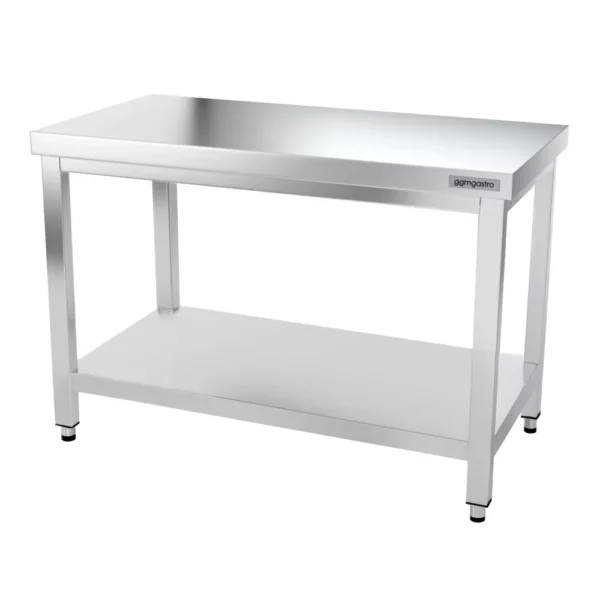 Nerezový pracovný stôl PREMIUM - 1200x600mm - s podnožou a výstuhou - Image 10