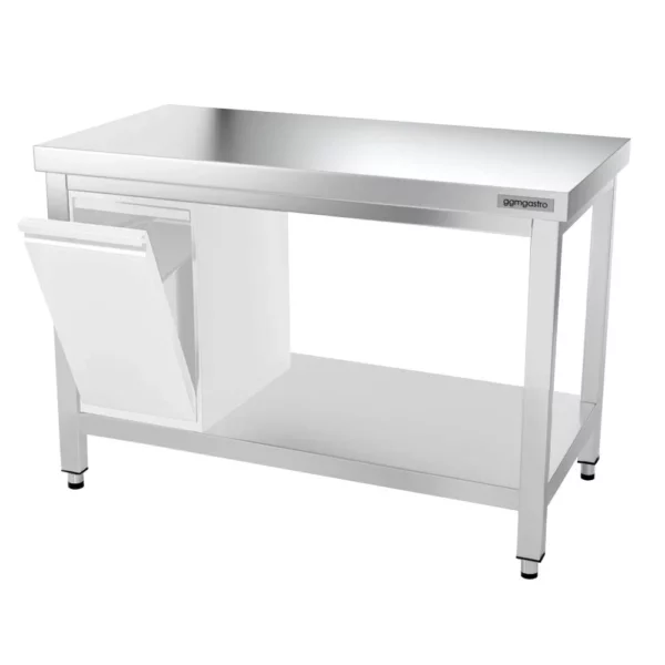Nerezový pracovný stôl PREMIUM - 1200x600mm - s podnožou a výstuhou - Image 13