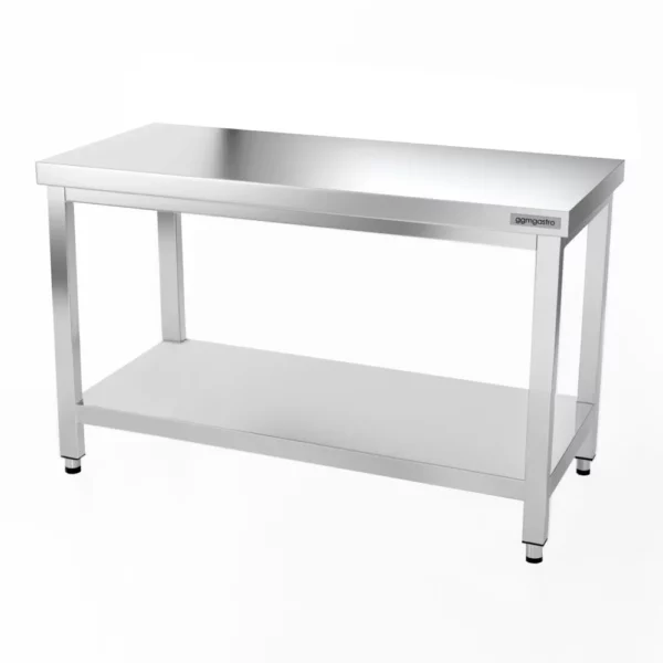 Nerezový pracovný stôl PREMIUM - 1400x700mm - s podnožou a výstuhou - Image 10