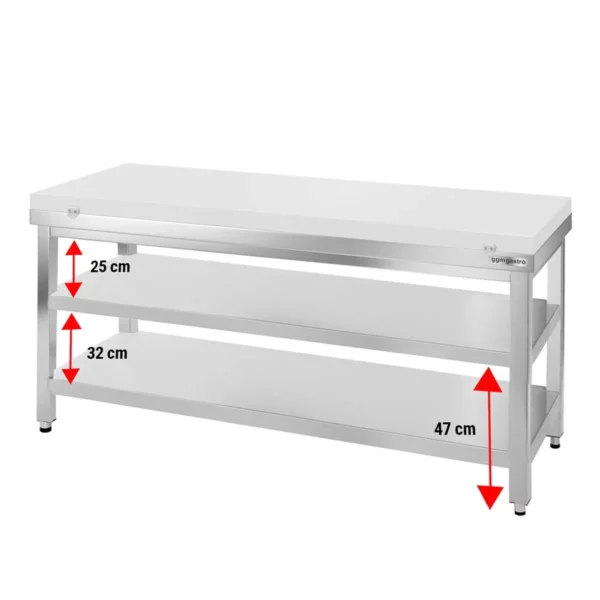 Pracovný stôl PREMIUM z nerezovej ocele - 1600x800mm - s podložkou bez protisklzu vr. rezná doska - Image 4