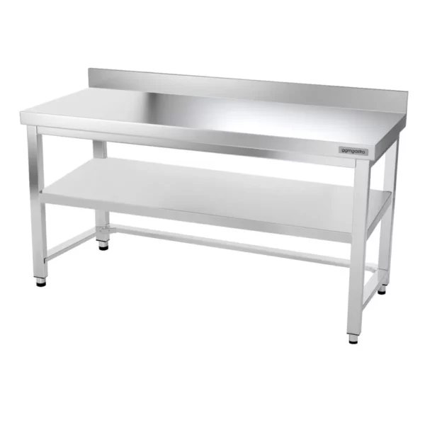 Nerezový pracovný stôl PREMIUM - 1500x700mm - s podnožou, podperou a výstuhou - Image 6