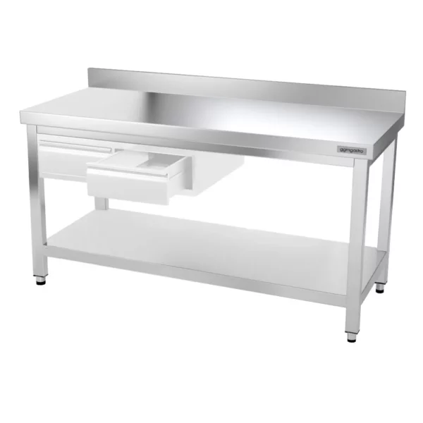 Nerezový pracovný stôl PREMIUM - 1500x700mm - s podnožou, podperou a výstuhou - Image 11