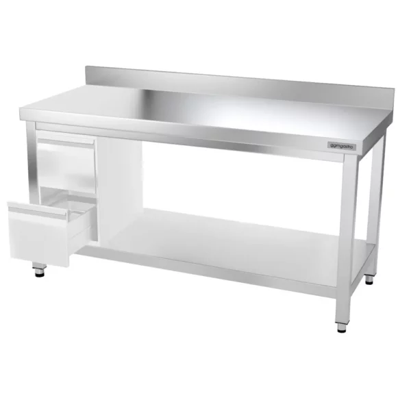 Nerezový pracovný stôl PREMIUM - 1500x700mm - s podnožou, podperou a výstuhou - Image 13
