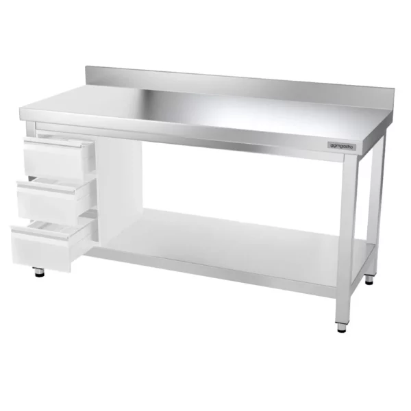 Nerezový pracovný stôl PREMIUM - 1500x700mm - s podnožou, podperou a výstuhou - Image 14