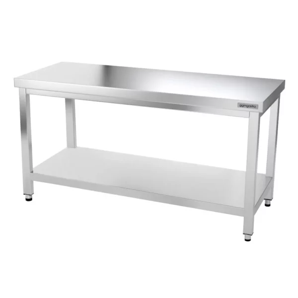 Nerezový pracovný stôl PREMIUM - 1600x600mm - s podnožou a výstuhou - Image 10