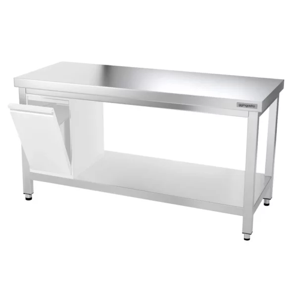 Nerezový pracovný stôl PREMIUM - 1600x600mm - s podnožou a výstuhou - Image 13
