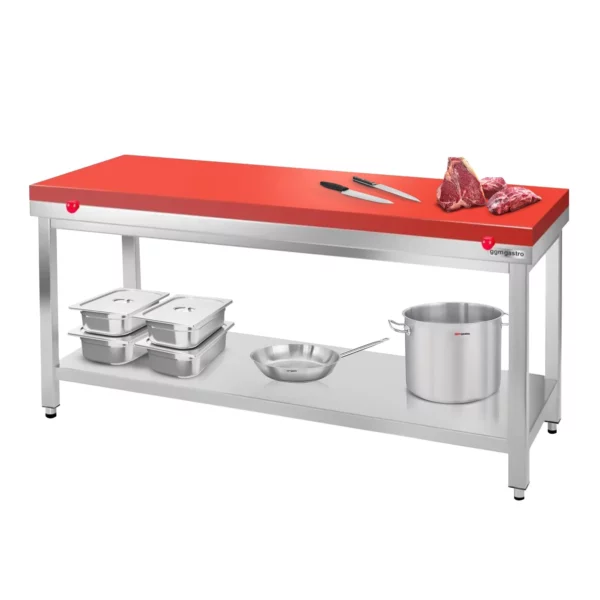 Pracovný stôl PREMIUM z nerezovej ocele - 1600x800mm - s podložkou bez protisklzu vr. rezná doska - Image 6