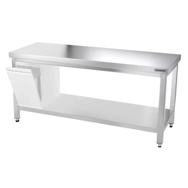 Nerezový pracovný stôl PREMIUM - 1800x600mm - s podnožou a výstuhou - Image 13