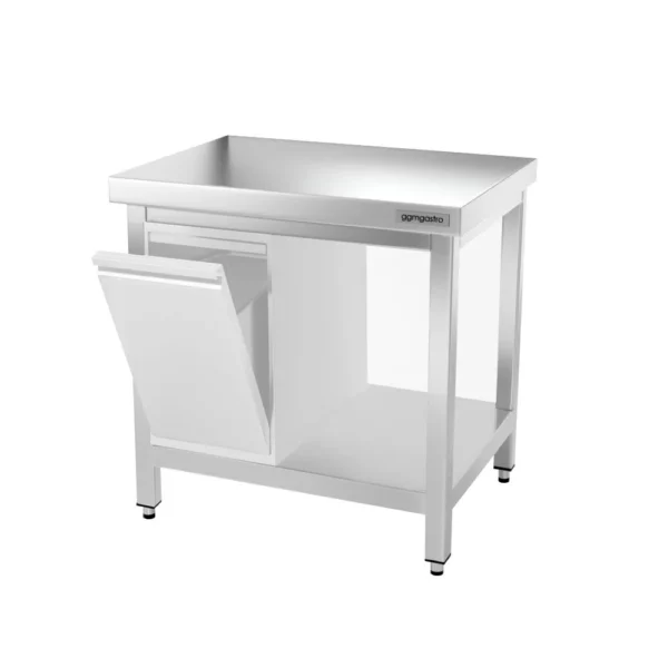 Nerezový pracovný stôl PREMIUM - 1000x600mm - s podnožou a výstuhou - Image 9