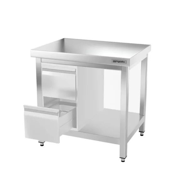 Nerezový pracovný stôl PREMIUM - 1000x600mm - s podnožou a výstuhou - Image 10