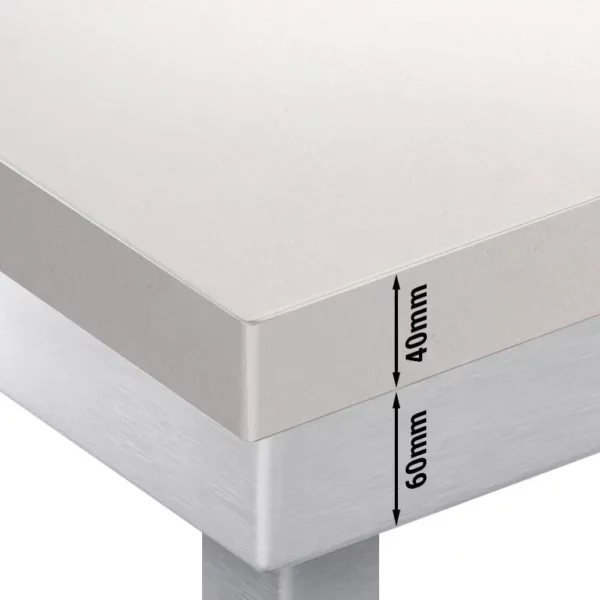 Pracovný stôl PREMIUM z nerezovej ocele - 1400x800mm - s podložkou bez protisklzu vr. rezná doska - Image 3