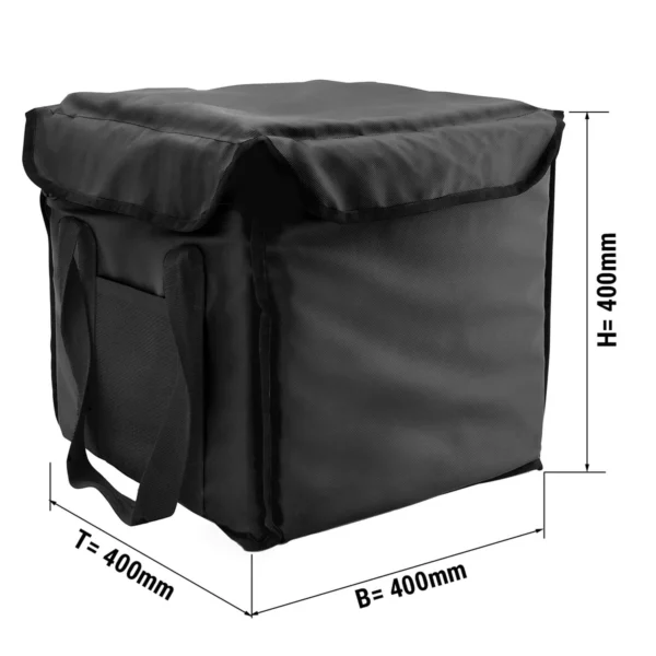 BurgerBag Pro - Vyhrievaná taška na doručenie - na 12 krabičiek na hamburgery - čierna