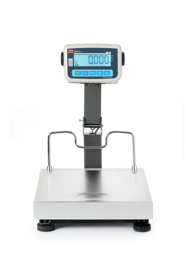 Váha s platformou LCD so skladacím stĺpikom a legalizáciou, rad EKO+, 60 kg, TEM, 350x400x(H)522mm