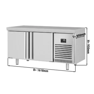 Pekársky chladiaci stôl PREMIUM PLUS - 1618x800mm - s 2 dvierkami