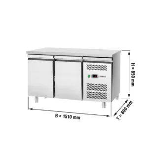 Pekársky chladiaci stôl Eco - 1500x800mm - s 2 dvierkami