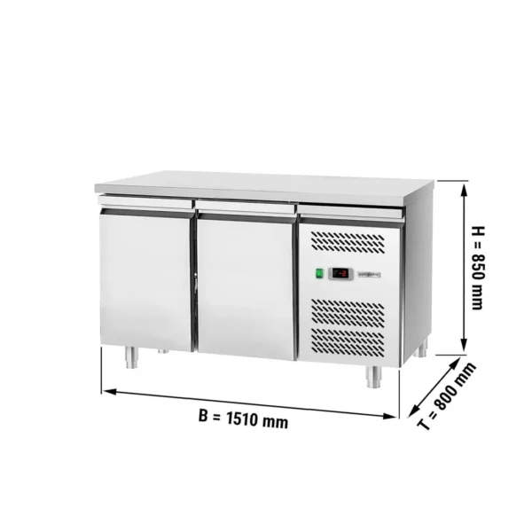 Pekársky chladiaci stôl Eco - 1500x800mm - s 2 dvierkami