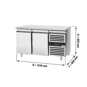Pekársky chladiaci stôl PREMIUM - 1500x800mm - s 2 dvierkami