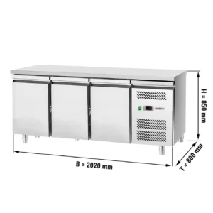 Pekársky chladiaci stôl Eco - 2000x800mm - s 3 dverami