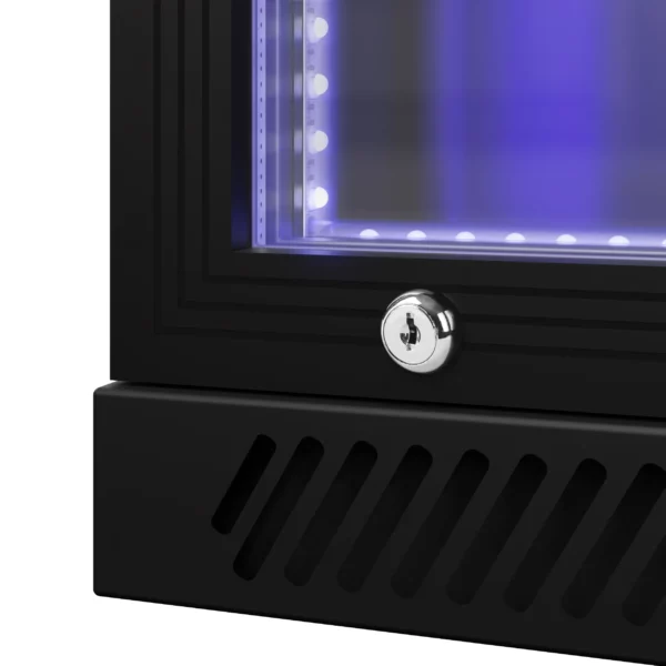 Barová chladnička - 900 mm - 220L - LED osvetlenie a 2 krídlové dvere - vonkajšia & vnútro čierny - Image 2