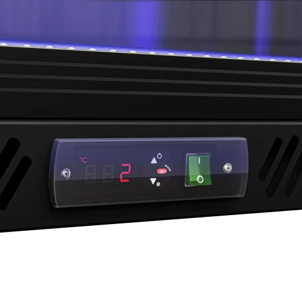 Barová chladnička - 1330 mm - 320L - LED osvetlenie a 3 krídlové dvere - vonkajšok & vnútro čierny - Image 3