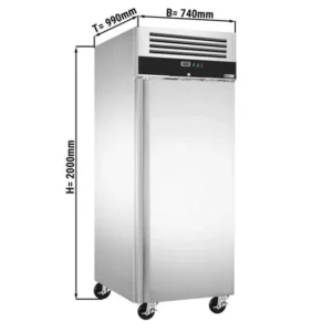 Pekárenská mraznička PREMIUM - EN 60x80 - 600 litrov - 1 dvierka, koľajnice a podporné stojany